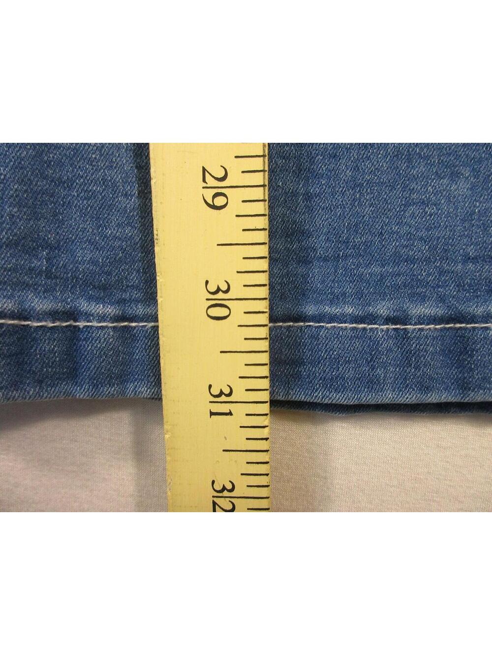 Unbranded Womens High Waist Cotton Denim Jeans Flare Leg Pockets Size XS Blue - Picture 3 of 6